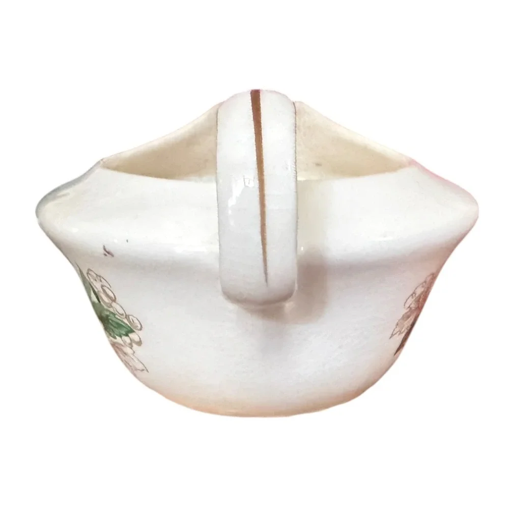 Vintage 1948 Edwin M Knowles Floral Creamer Sugar Bowl Set USA Cottagecore